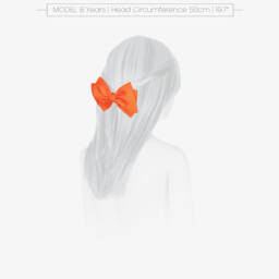 Abel & Lula-Girls' Vibrant Orange Ribbon Clip | Childrensalon Outlet