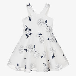 Abel & Lula-Белое платье из органзы с вышивкой | Childrensalon Outlet