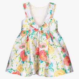 Abel & Lula-Белое платье с цветами для девочек | Childrensalon Outlet
