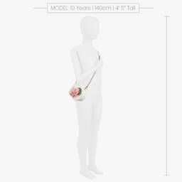 Abel & Lula-Girls White Roses Round Bag (14cm)  | Childrensalon Outlet