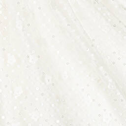 Abel & Lula-Girls White Sequin & Tulle Dress  | Childrensalon Outlet