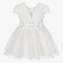 Abel & Lula-Girls White Sequin & Tulle Dress  | Childrensalon Outlet