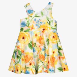 Abel & Lula-Желтое платье в цветочек для девочек | Childrensalon Outlet