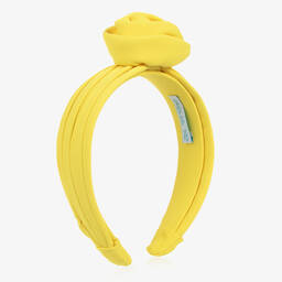 Abel & Lula-Girls Yellow Rose Hairband | Childrensalon Outlet
