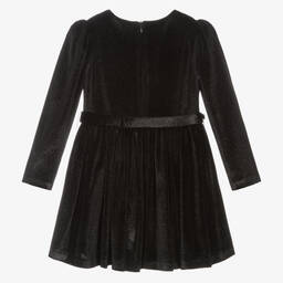 Abel & Lula-Glittery Black Velour Dress | Childrensalon Outlet