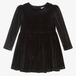 Abel & Lula-Glittery Black Velour Dress | Childrensalon Outlet