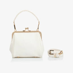 Abel & Lula-حقيبة بناتية عاجية مزينة بعقدة | Childrensalon Outlet