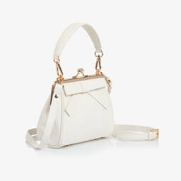 Abel & Lula-حقيبة بناتية عاجية مزينة بعقدة | Childrensalon Outlet