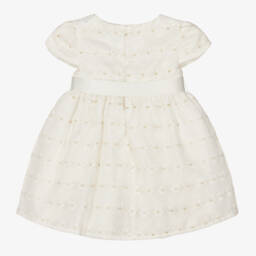 Abel & Lula-Ivory Embroidered Organza Dress | Childrensalon Outlet
