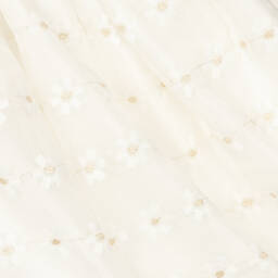 Abel & Lula-Ivory Embroidered Organza Dress | Childrensalon Outlet