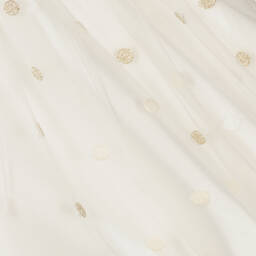 Abel & Lula-Кремовое платье из атласа и тюля в горох | Childrensalon Outlet