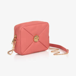 Abel & Lula-Pink Quilted Faux Leather Bag (17cm) | Childrensalon Outlet