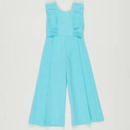 Abel & Lula-Preloved Girls Sky Blue Jumpsuit (7 years) | Childrensalon Outlet