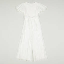 Abel & Lula-Preloved Girls White Palazzo Jumpsuit (12 years) | Childrensalon Outlet