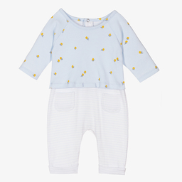Absorba-Baby Boys Blue Lemons Romper | Childrensalon Outlet