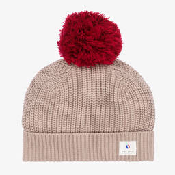 ابسوربا-قبعة بوم-بوم مزيج قطن محبوك لون بيج | Childrensalon Outlet