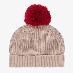 ابسوربا-قبعة بوم-بوم مزيج قطن محبوك لون بيج | Childrensalon Outlet