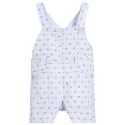 Absorba-Blue Cotton Racket Dungarees  | Childrensalon Outlet