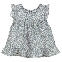 Absorba-Blue Liberty Print Blouse  | Childrensalon Outlet