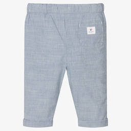 Absorba-Blue Organic Cotton Stripe Trousers | Childrensalon Outlet