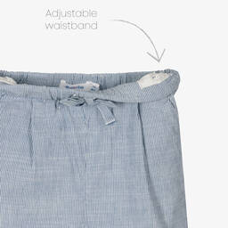 Absorba-Blue Organic Cotton Stripe Trousers | Childrensalon Outlet