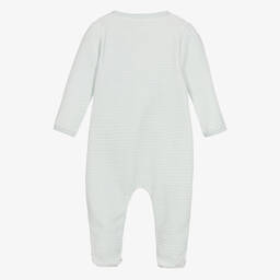 Absorba-Blue Velour Babygrow | Childrensalon Outlet