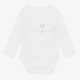 Absorba-تبان قطن عضوي لون أبيض وأزرق للأطفال (عدد 3) | Childrensalon Outlet