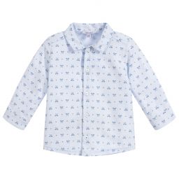 Absorba-Boys Blue Cotton Shirt | Childrensalon Outlet