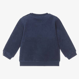 Absorba-Boys Blue Terry Towelling Sweatshirt | Childrensalon Outlet