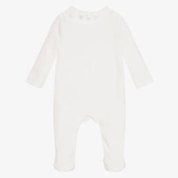 Absorba-Boys Cream Velour Love Sleepsuit | Childrensalon Outlet