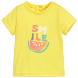 ابسوربا-تي شيرت أطفال ولادي قطن لون أصفر | Childrensalon Outlet