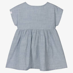 Absorba-Girls Blue Organic Cotton Stripe Dress | Childrensalon Outlet