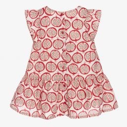 Absorba-Кремово-красное хлопковое платье для девочек | Childrensalon Outlet