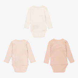 Absorba-Girls Pink Cotton Bodyvests (3 Pack) | Childrensalon Outlet