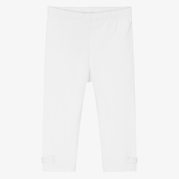 Absorba-ليغنغز أطفال بناتي قطن جيرسي لون أبيض | Childrensalon Outlet