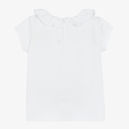 Absorba-Girls White Cotton Top | Childrensalon Outlet