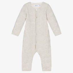 Absorba-Grey Cotton Knit Romper | Childrensalon Outlet