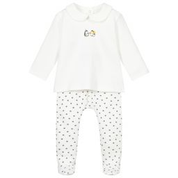 Absorba-بيبي غرو قطن لون عاجي للأطفال - قطعتين | Childrensalon Outlet