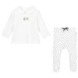 Absorba-بيبي غرو قطن لون عاجي للأطفال - قطعتين | Childrensalon Outlet