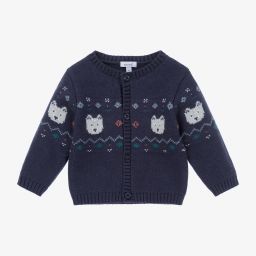 Absorba-Navy Blue Fair Isle Cardigan | Childrensalon Outlet