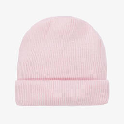 Absorba-Pale Pink Ribbed Cotton Baby Hat | Childrensalon Outlet