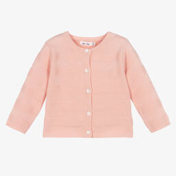 Absorba-Pink Knitted Stripes Cardigan | Childrensalon Outlet