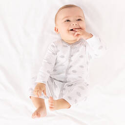 Absorba-White Cotton Babysuit Set | Childrensalon Outlet
