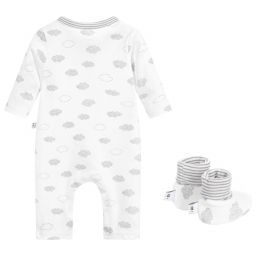 Absorba-White Cotton Babysuit Set | Childrensalon Outlet