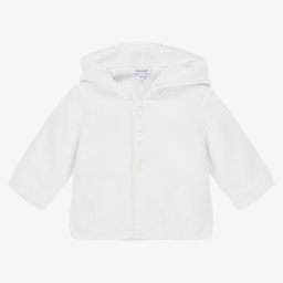 Absorba-Белый вязаный кардиган с капюшоном | Childrensalon Outlet