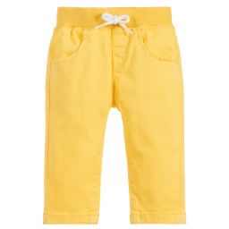 Absorba-Yellow Cotton Trousers | Childrensalon Outlet