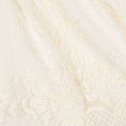 أبويلا تاتا-طقم فستان قطن وتول لون عاجي وأخضر | Childrensalon Outlet