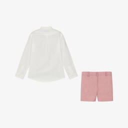 Abuela Tata-Boys Elegant Crimson & Cream Set | Childrensalon Outlet