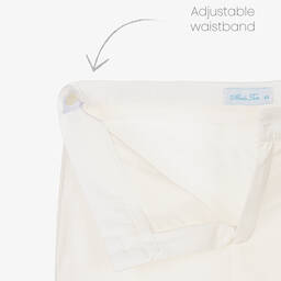 Abuela Tata-Boys Ivory Cotton Shirt & Shorts Set | Childrensalon Outlet