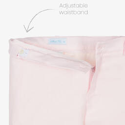 Abuela Tata-Boys Ivory & Pink Cotton & Linen Shorts Set | Childrensalon Outlet